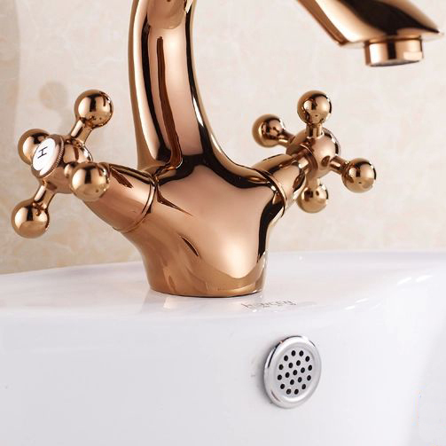new arrival bathroom basin faucet rose gold finish brass mixer tap & cold torneiras para banheiro 6652e
