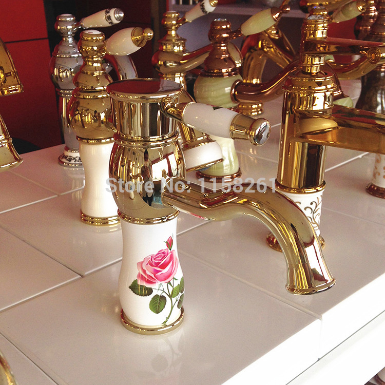 new fashion brass bathroom basin faucet single handle with ceramic body and handle/ mixer torneira banheiro q-13