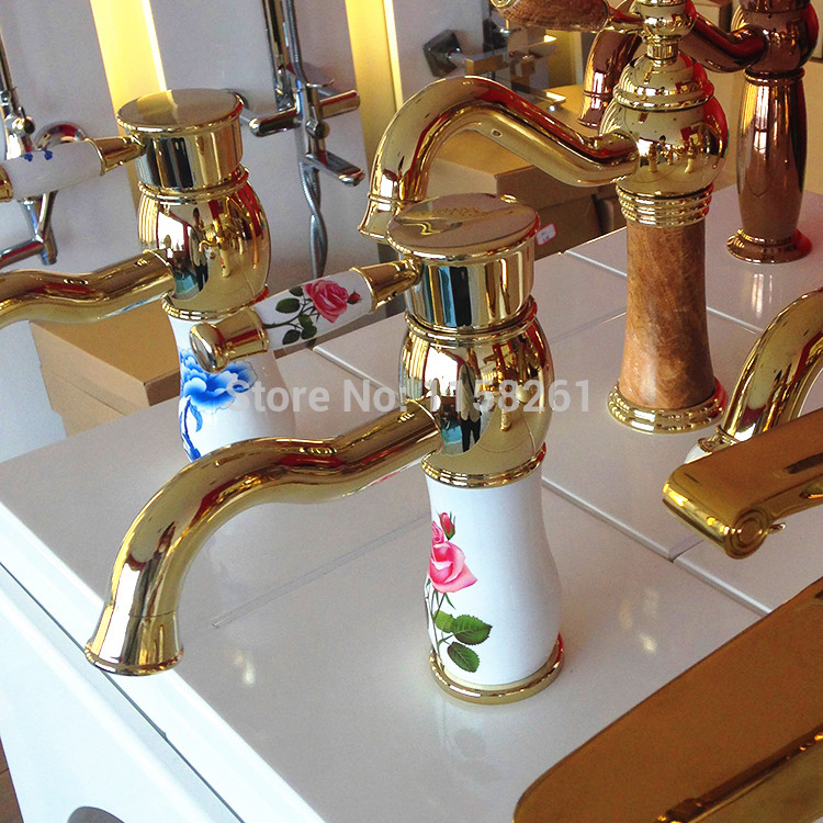 new fashion brass bathroom basin faucet single handle with ceramic body and handle/ mixer torneira banheiro q-13