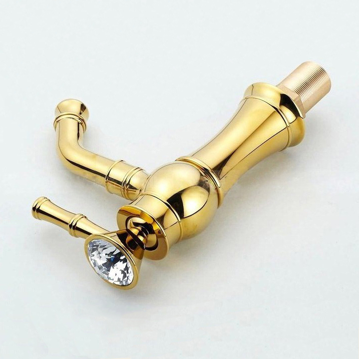 new fashion solid brass bathroom basin faucet single handle with diamond basin mixer banheiro torneira 325