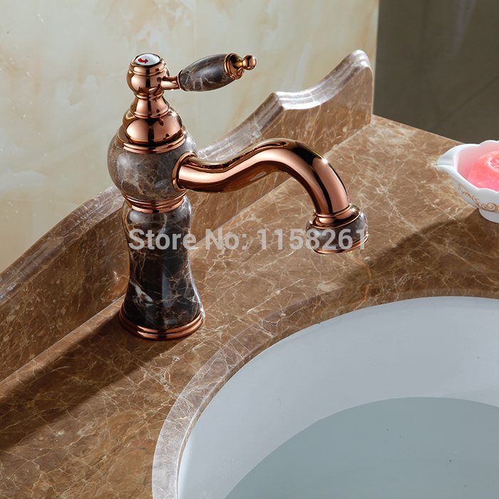 tap faucet copper gold european american basin bathroom basin rose gold faucet marble basin taps al-8912e