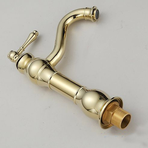 whole promotion golden teapot shape bathroom basin faucet deck munted single handle mixer tap se-1305bk