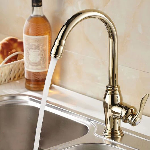 golden brass finishing kitchen faucets kitchen tap basin faucets single hand and cold wash basin tap 8915