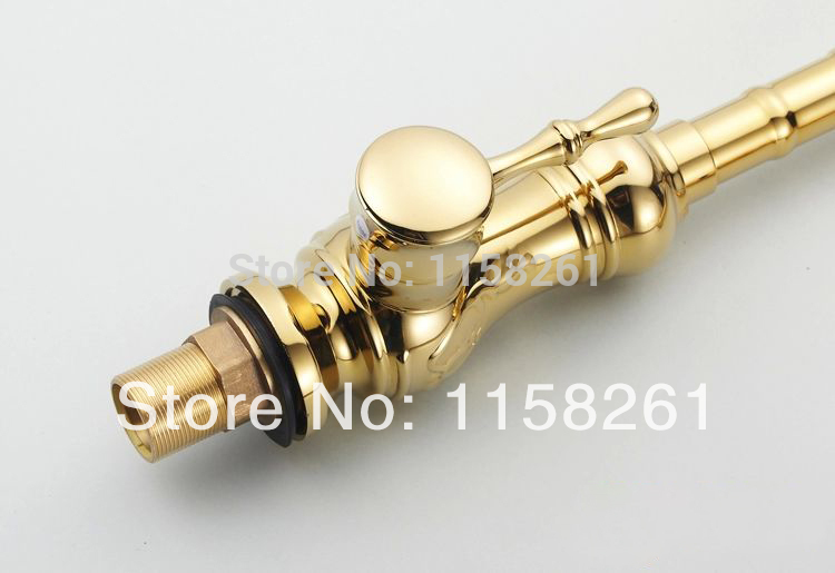 golden brass finishing kitchen faucets kitchen tap basin faucets single hand and cold wash basin tap hj-820k