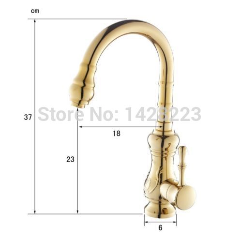 gold finish luxury creative kitchen sink faucet deck mounted single handle swivel spout bathroom kitchen mixer tap