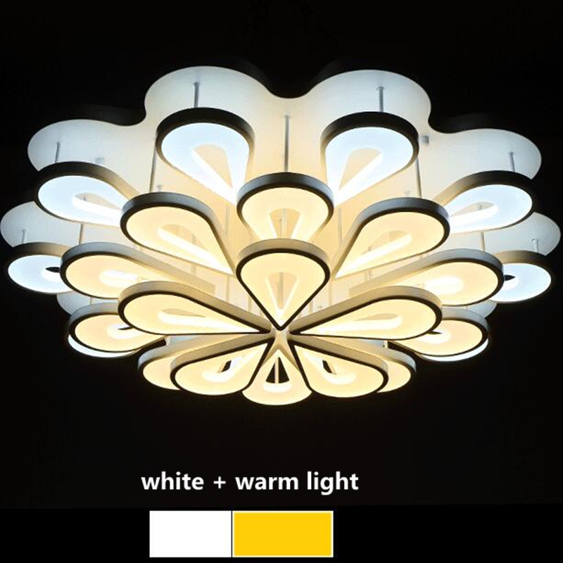 2016 unique peacock style simple led acrylic ceiling chandelier environmental led stepless dimmable chandelier