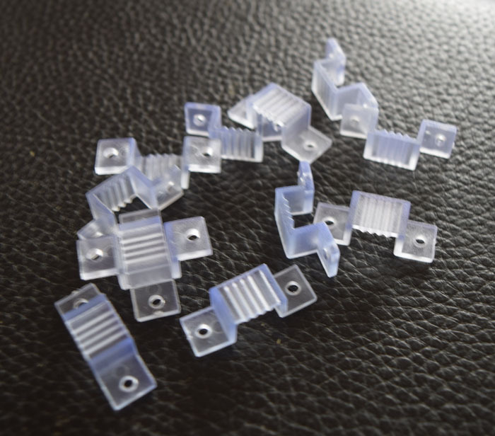 50 pieces/lot led strip accessory fixed holder silicone strip clip for smd5050/2835/3014/5730/3528 fix on the strip light