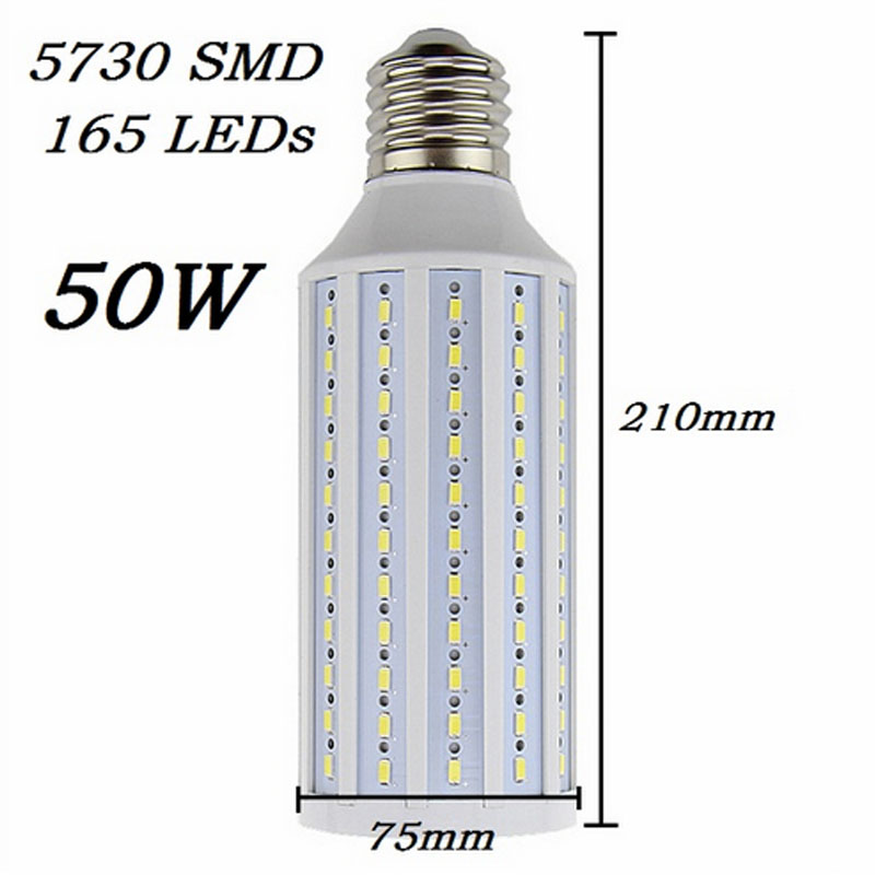 50pcs led corn light 50w 60w 80w 5730smd e27 e40 e26 b22 corn bulb lamp pendant lighting chandelier ceiling spot light
