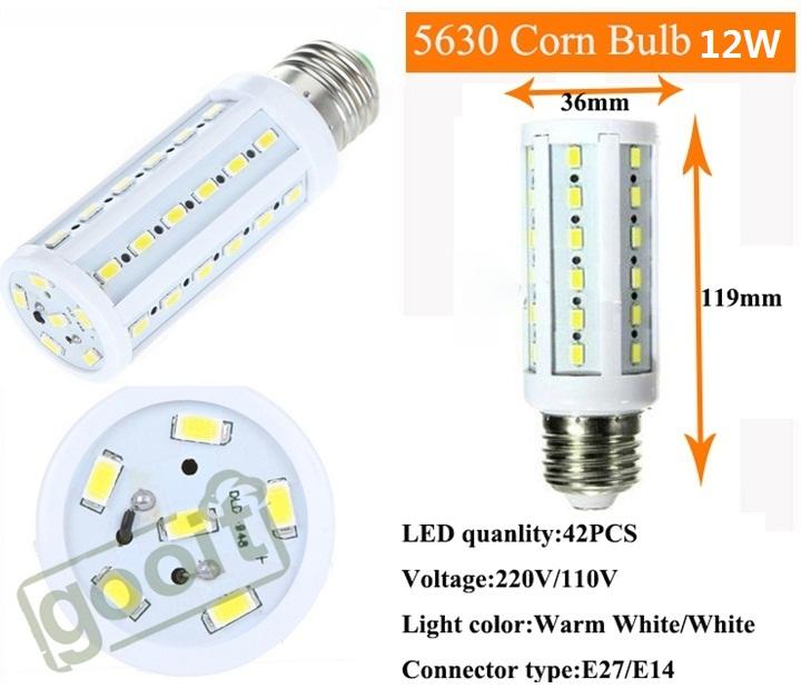7w 12w 15w 25w 30w 40w 50w smd led bulbs light corn lamp e27 e26 e14 b22 led lights warm/cool white ac 110-240v