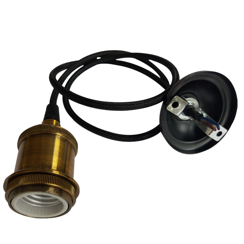 aluminum pendant light e27 lamp holder for 110v 220v led/incandescent edison bulb vintage retro decor hanging lamp for home/room
