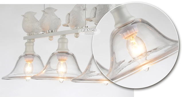 art modern minimalist birdie resin style creative led pendant lamps for living room/bedroom/dining room lighting