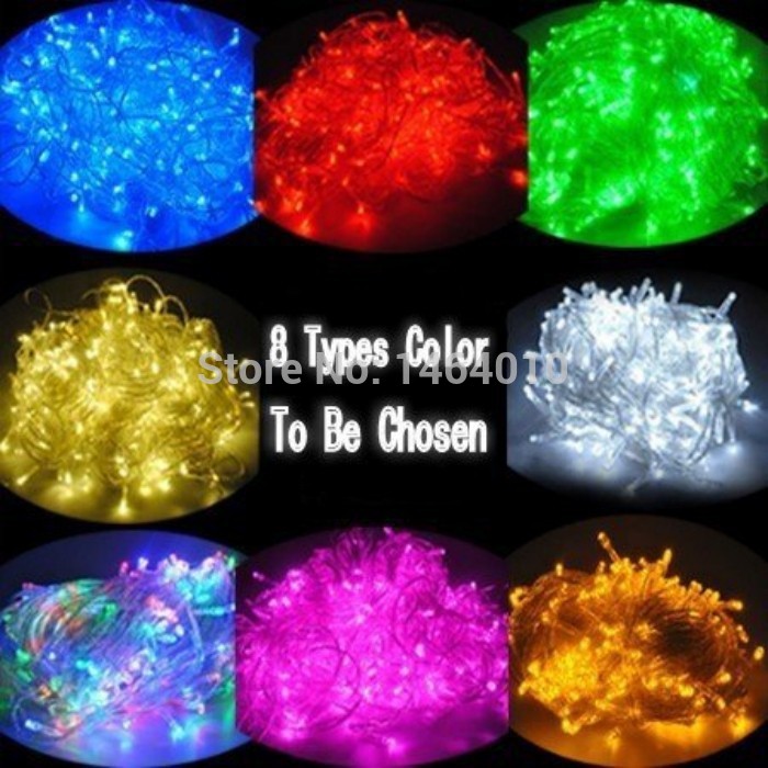 christmas light holiday 10m 100 led string 8 colors choice red/green/rgb fairy lights waterproof party christmas garden light