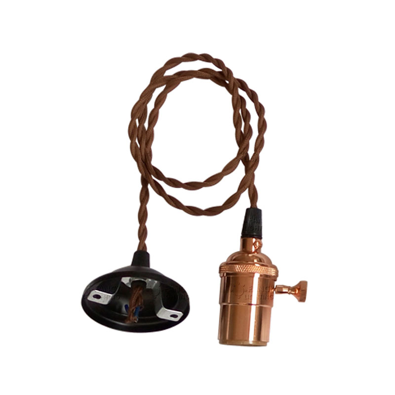 copper aluminum pendant light e27 decor hanging light lamp holder of 110/220v led/incandescent edison bulb lamp socket home/room