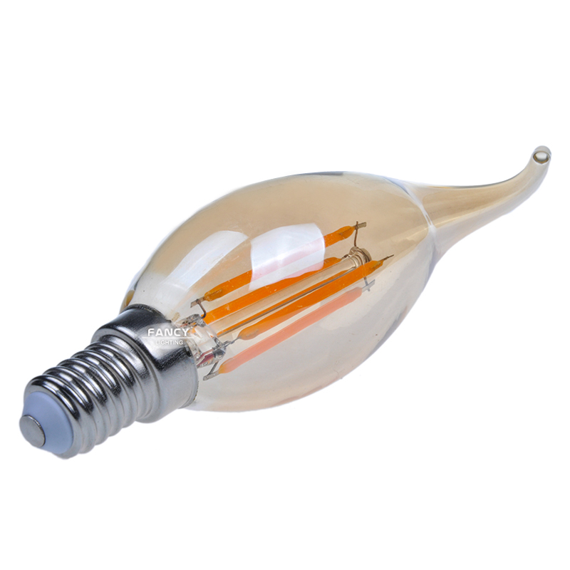 e14 high efficiency led filament candle bulb lamp c35 4w 85~265v led light bulb for living room/bedroom/home decor bombilla vela