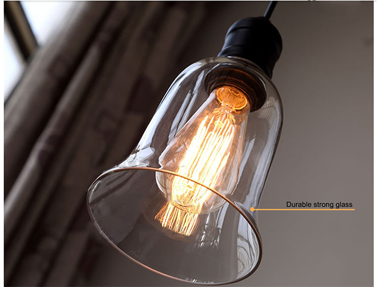modern pendant lights glass edison hang lamp 110/220v adjustable bar pendant light for living room dinning room lampara colgante
