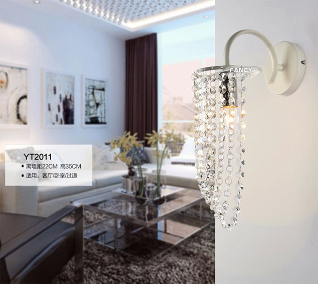 new chinese style wall lamp modern concise style crystal wall mounted lamp for lobby/stairs/bed/study/liv room 110v/220v