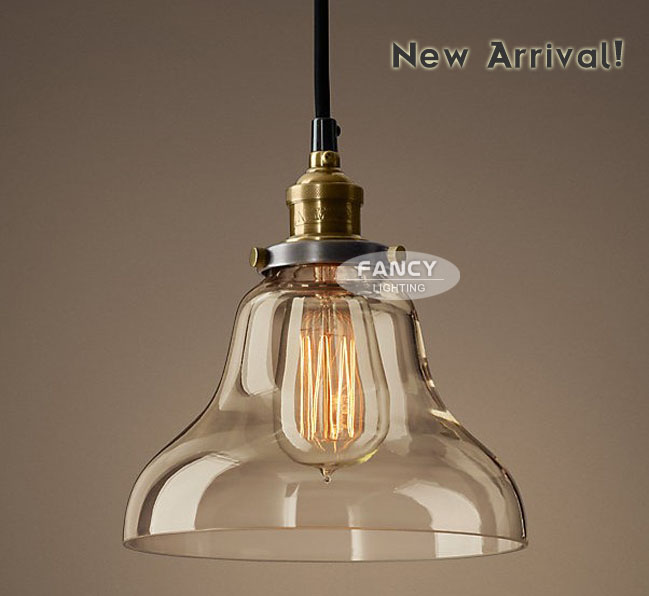 retro vintage pendant lights copper glass hanging lamp e27 110/220v adjustable pendant lamps for home decor -lampara colgante