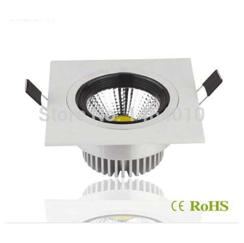 square cob recessed ceiling downlights 10w 15w dimmable warm/cool white cri>85 led downlights 110-240v including power drivers