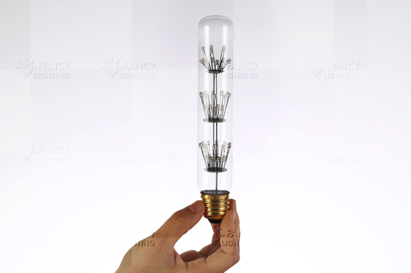 t30 125mm/185mm/225mm/300mm starry sky lamp led edison filament light bulb babysbreath e27 220v 3w led tube bulb energy saving