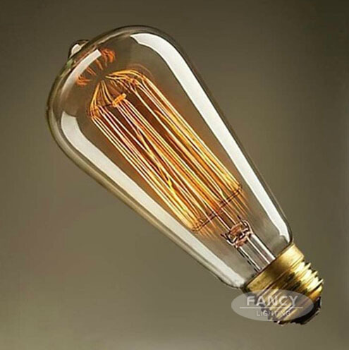 vintage edison bulb st64 incandescent light bulb e27 40w/60w 110/220v decorative light bulb filament bulb lighting tubes edison
