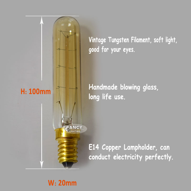 whole price vintage edison lamp bulb incandescent light bulb t20 e14 220v decorative bulb retro edison lamp filament bulb