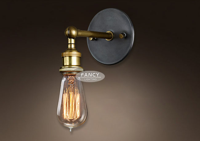 whole price vintage edison wall light black copper adjustable wall lamp e27 110/220v bedroom wall lamp lamparas de pared