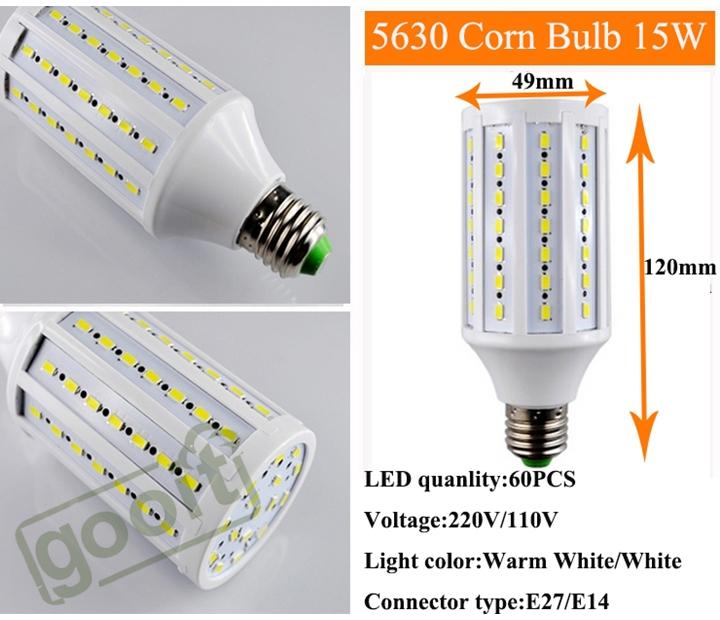 x20 7w 12w 15w 25w 30w 40w 50w smd5730(smd5630) led bulbs light corn lamp e27 e26 e14 b22 led lights warm/cool white ac 110-240v