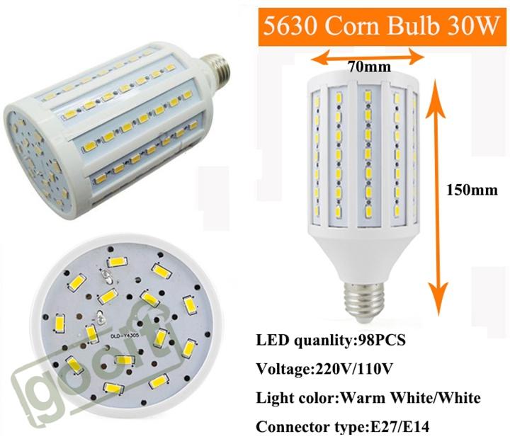 x20 7w 12w 15w 25w 30w 40w 50w smd5730(smd5630) led bulbs light corn lamp e27 e26 e14 b22 led lights warm/cool white ac 110-240v