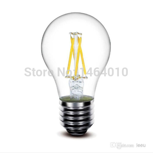x30 e27 4w filament led bulbs light warm white 2700k high lumens 480lm a60 led edison filament bulbs ac 110-240v