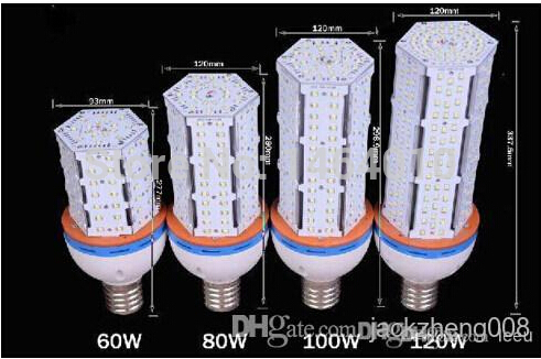 x4 super bright led corn bulb e27 e40 b22 60w 80w 100w 120w led corn light 360 angle smd 2835 led lamp lighting 100-300v