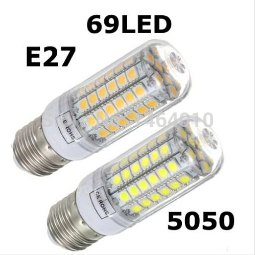 x5 new arrival smd 5050 15w e27 led corn bulb lamp, 69led 5050, warm white / white,e27 5050smd led lighting,