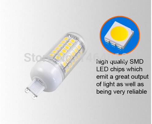 x5 super bright g9 15w led bulbs light 360 angle pure/warm white 69 smd 5050 led corn lamp 220-240v replace 50w halogen lamp