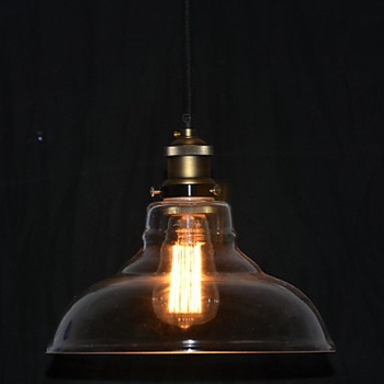 1 light north american loft style edison industrial retro pendant lights in glass shade,bulb included,lustres e pendente de teto