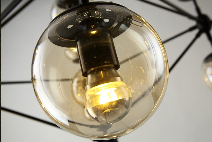 10 lights modern minimalist creative dna molecular led pendant lights for bar home lighting plated bulb suspension luminaire