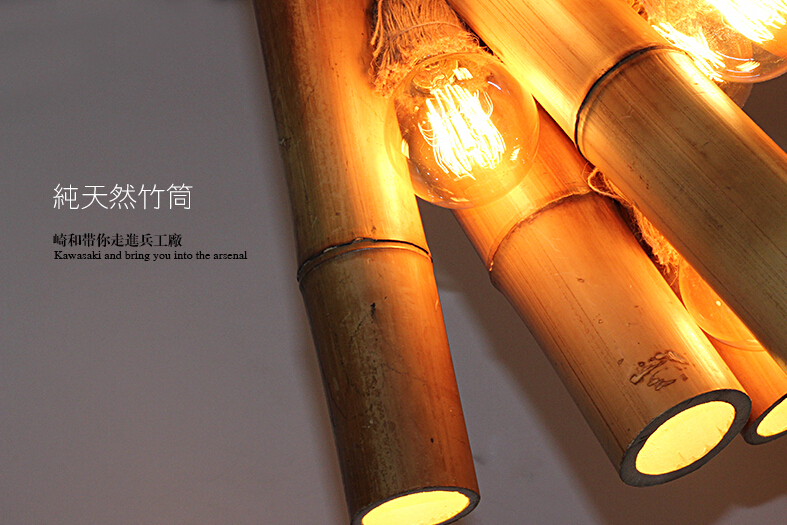 100cm bamboo retro loft style pendant lights,creative nature hanging lamp lamparas colgantes,pendant lamps for dining room