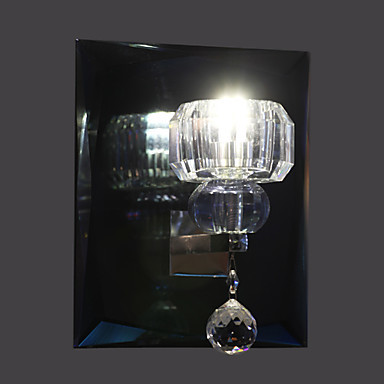 1w wall sconces crystal/led/bulb included modern/contemporary metal with 1 light, for bedroom living room, bulb included