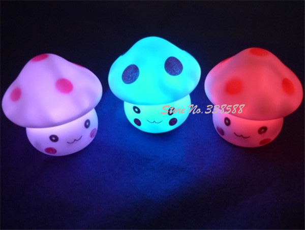 2pcs led lights decoration baby nursery bedside mushroom night light romantic lover gift,
