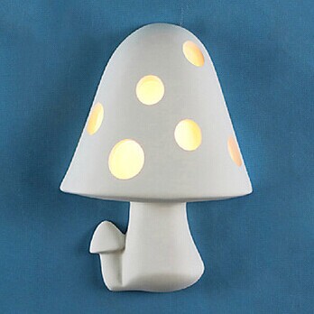 3w gypsum mushroom led wall lamp light for children home wall sconce,ac,bulb included,e27