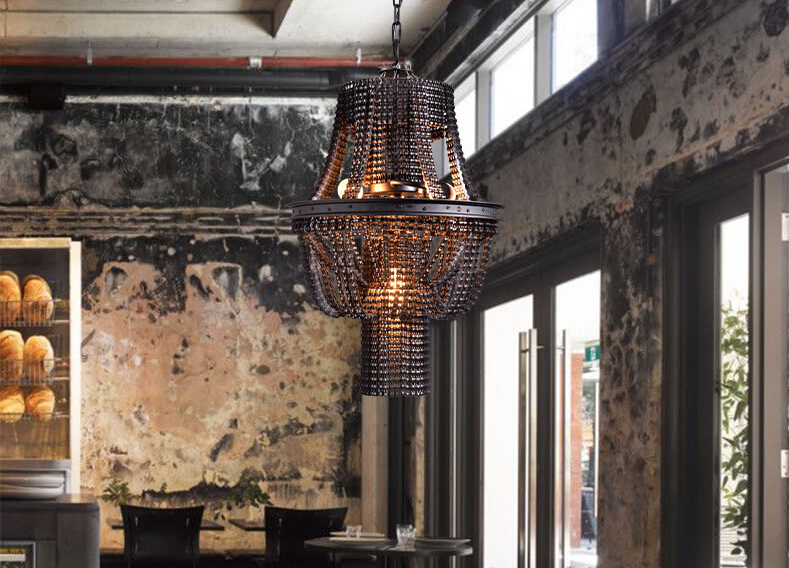 40cm creative bicycle chain metal retro loft style industrial vintage led pendant lights,hanging lamp lamparas colgantes
