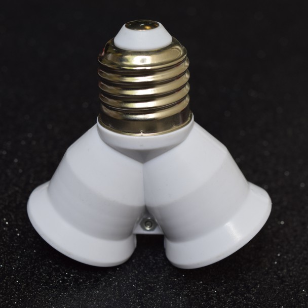 5 pcs/lot e27 to 2*e27 lamp holder converter light holder converter light socket converter light lamp bulb adapter converter