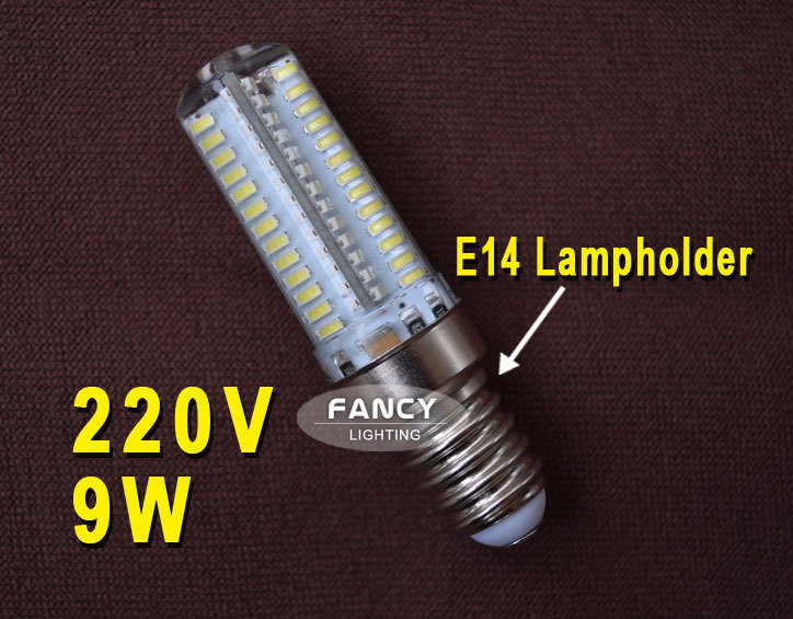 5 pcs/lot mini e14 led light bulb 7w 9w 220v smd3014 lamp bulb for bedroom silicone body light warm white replace halogen lamp