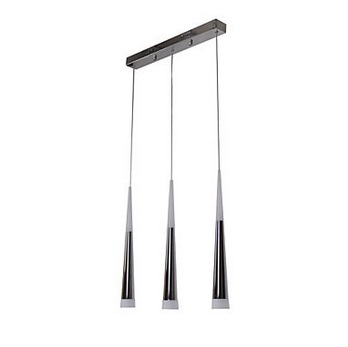 acrylic silver led pendant light lamp with 3 lights modern for dining room, lampara lustres e pendente de sala teto