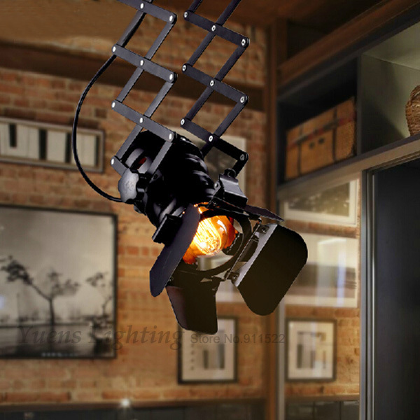 american rural industrial ceiling lamp bar clothing personality track absorb dome light cl138