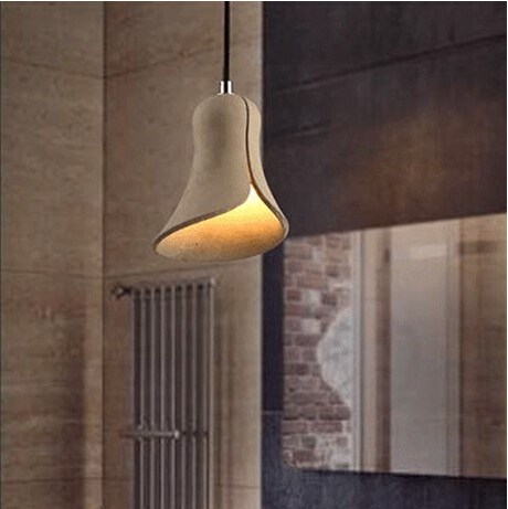 cement calla horn creative vintage led pendant lights fixtures modern hanging lamp for bar dining room suspension luminaire