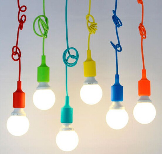 creative silica gel color led pendant lamps,12 kinds of color,for kids room bar aisle,e27 bulb included,ac 90v~260v
