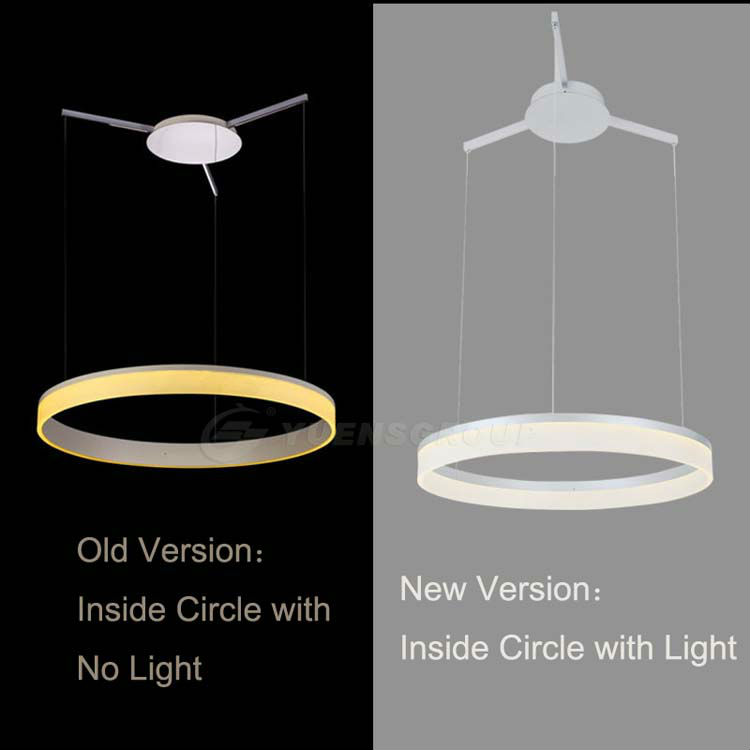 dia.100cm 45 watt led circle modern ring leds round pendants lighting for dining room,home decore ysl-10