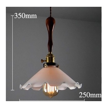 e27*1 edison vintage lamp industrial pendant lights fixtures with glass lampshade in countryside retro loft style,bulb included