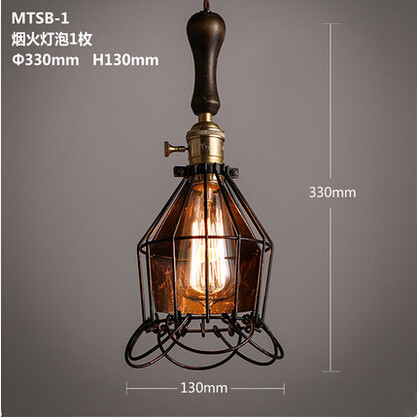 edison style loft industrial pendant light with cage lampshade for bar cafe home lighting vintage lamp lamparas colgantes