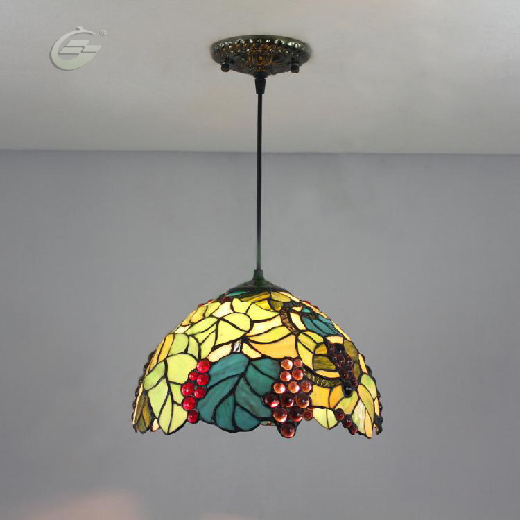european style 30cm colored glass grapes series pendant lighting restaurant lights ysl1007
