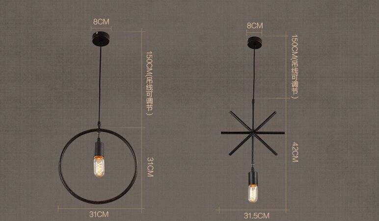 industrial vintage pendant lights,geometry retro loft style pendant lamps hanging lights,lustres e pendente de teto